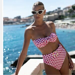 NWT Alexandra Miro polka dot bikini - top and bottom (S)